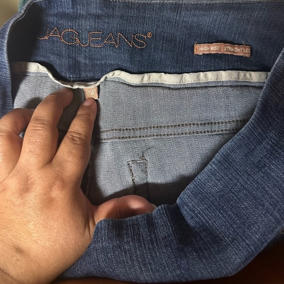 Jag Jeans Women's Sz 14 Medium Wash Blue Dive Stretchable High Rise Straight Leg - Picture 4 of 5